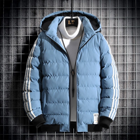 Man-s Parkas Slim Fit Hoodies Coats Cotton Outwear Men Fashion Jacket 2021 New Winter Men Jacket Outdoor Parkas Waterproof