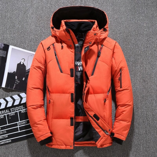 Thick Warm Winter Down Jacket Mens White Duck Down Filling Puffer Jacket Men Casual Loose Fashion Outdoor Keep Warm Down Coats