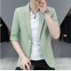Summer Mid Sleeved Suit Men-s Youth Slim Fit Small Suit Formal Single Suit Top Jacket