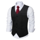 Black Solid Rayon Polyester Men Suit Vest Wedding Party Formal Khaki Blue Red Business Blazer Slim Waistcoat Gilet