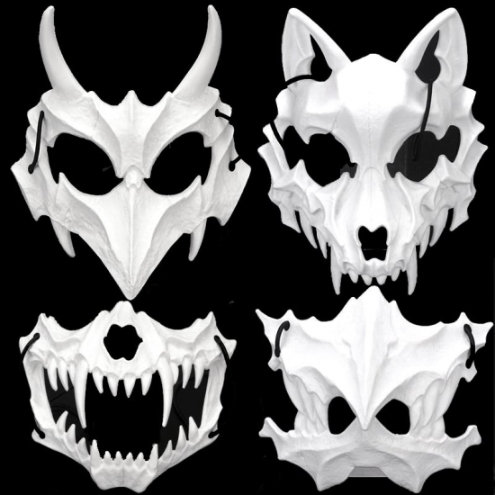 Halloween Bone Skull Masks Terror Mask Cosplay Dance Prom Carnival Party Props Ropeplay Animal Mask For Adult Children