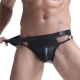 Sexy Lingerie Leather Thongs Hollow Men-s Panties Sissy Jockstrap Man Sexy Underwear Gay Latex Underpants Erotic Lingerie Briefs