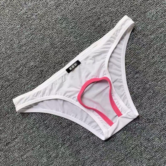 Plus Size M-xxl Crotchless Men Briefs Erotic Sexy Hole Underwear Male Pouch Panties Gay Underpants