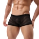 Men-s Sexy Underwear See Through Breathable Mesh Boxer Shorts Transparent Striped Underpants Comfortable Male Hombre Thin Soft