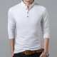 2022 Spring Mens Tshirt Long Sleeve Stand Basic Solid Blouse Tee Shirt Top Casual Cotton T-shirt Men Undershirt