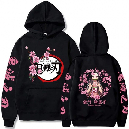 Demon Slayer Hoodie Kamado Nezuko Graphic Printed Hoodies Sweatshirts Women Casual Streetwear Harajuku Couple Pullovers Tops