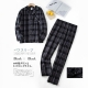Men-s Home Suits Long-sleeved Trousers Suits For Autumn And Winter Pijamas For Men Flannel Plaid Design Pajamas For Men
