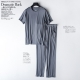 Men-s Spring And Summer New Modal Pajamas Two-piece Short-sleeved Trousers Thin Large Size Loose Sports Home Wear Suit Sleepwear