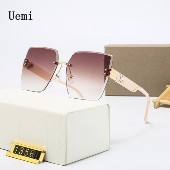 New Fashion Luxury Brand Rimless Women Sunglasses For Men Vintage Designer Sun Glasses Square Frame Female Shades Uv400 Eyewear