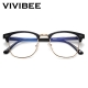 Vivibee Classic Semi Rimless Anti Blue Light Blocking Glasses Men Square Ray Filter Eyeglasses Frames Computer Women Goggles