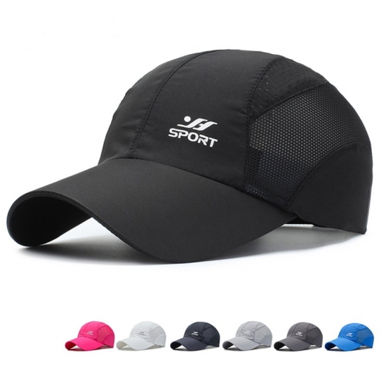 Spring Summer Sports Hat Cap Men-s Sun Hat, Outdoor Quick Dry Fabric Baseball Net Cap, Breathable Peaked Cap