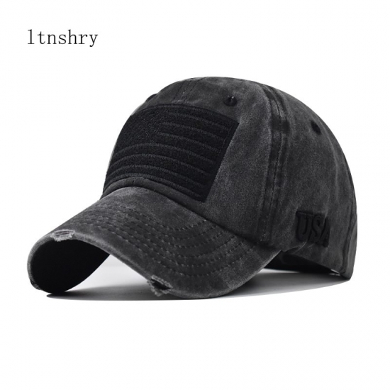 2022 Spring Autumn Fashion Washed Distressed Baseball Caps Usa Flag Embroidery Hat Unisex Outdoor America Adjustable Cap