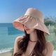 2023 New Women-s Bucket Hat Solid Bow Style Panama Caps Fashion Luxury Hat Fisherman Hat Ladies Summer Sun Travel Beach Hat