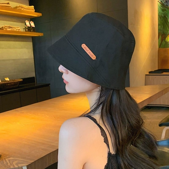 New Spring Summer Outdoor Tour Bucket Hat Lady Girl Solid Color Sun Visor Hat Foldable Sun Protection Fisherman Panama Basin Cap