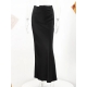 Fashion Satin Black Long Skirt For Women Y2K Spring High Waist Hip Package Skirts Female 2023 New Casual Loose Skirt Streetwear