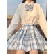 Jmprs Plaid Women Pleated Skirt Bow Knot Summer High Waist Preppy Girls Dance Mini Skirt Cute A Line Harajuku Sexy Japan Faldas