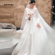 Vestidos De Novia Simple Vintage White Ivory Satin Wedding Dress For Women Long Sleeves Princesa Bridal Gown Robe Mariée Custom