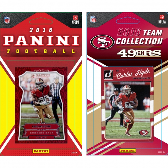 C & I Collectables NFL San Francisco 49ers Licensed 2016 Panini and Donruss Team set