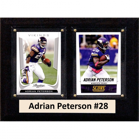 C & I Collectables C&I Collectables NFL 6x8 Adrian Peterson Minnesota Vikings 2-Card Plaque