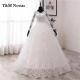 New Spring Lace Appliques Wedding Dresses Long Sleeve Vestidos De Novia 2023 White V-neck Princess Bride Wedding Gowns Plus Size