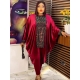 Plus Size African Clothes For Women Ankara Dashiki 2 Pcs Set Sequin Outfits 2023 Autumn Fashion Velvet Tops Pants Trousers Suits