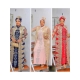 African Party  Lace Embroidered Coat And  Pressed Diamond Pattern Long Dress With Scarf  For Lady (Lscp#)