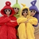 2023 Teletubbies Costumes Soft Long Sleeves Piece Pajamas Costume Lala Home Clothes Cosplay Adult Unisex Party Wear
