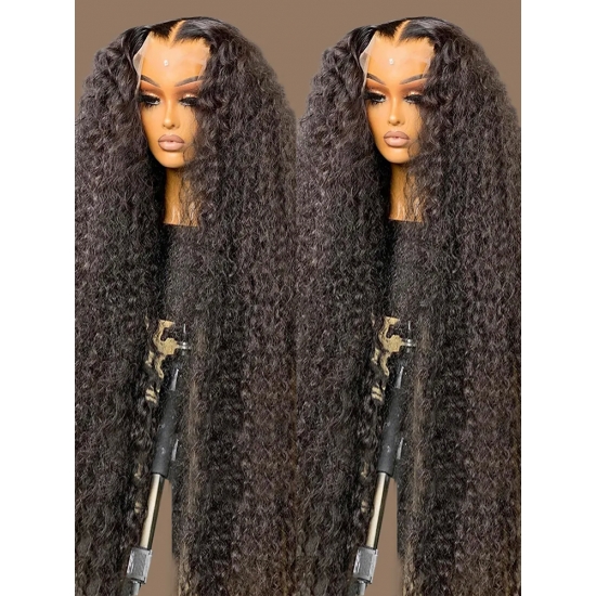 30 Inch Deep Wave Frontal Wig Transparent 13X4 13X6 Hd Lace Front Human Hair Wigs Curly Human Hair Lace Frontal Wigs For Women