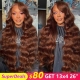 Brown Body Wave Lace Front Wigs Human Hair 32 30 Inch 13X4 Hd Lace Frontal Wig Glueless Human Hair Wigs Preplucked