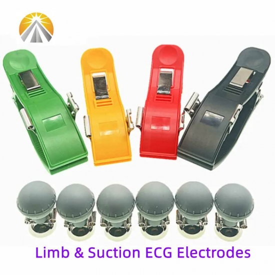 Full Set Chest Suction Ball -amp; Limb Clamp Clip Ecg Electrodes Dual Or Multi-function Ekg Electrode For Ecg Machine Adult Use