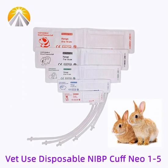 Disposable Nibp Cuff Pressure Cuff For Veterinary Animal Professional Diagnostic Pet Monitor