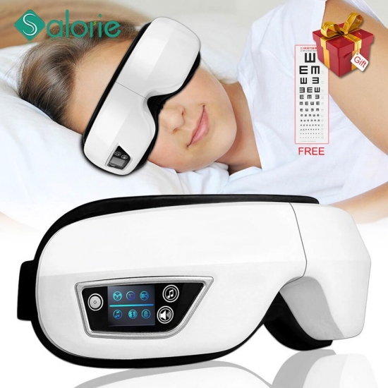 Eye Massager 6D Smart Airbag Vibration Eye Care Instrument Hot Compress Bluetooth Eye Massage Glasses Fatigue Pouch -amp; Wrinkle