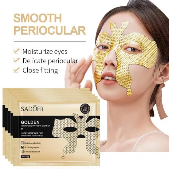 3-5Pcs Golden Moisturizing Butterfly Eye Mask Collagen Anti-wrinkle Anti Aging Eye Skin Care Patch Dilute Fine Lines Mask Tslm1