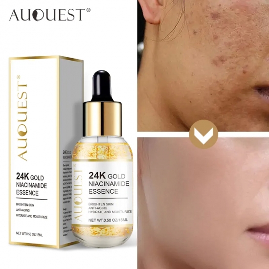 Niacinamide Serum Hyaluronic Acid For Face Dark Spot Remover 24K Gold Serum Whitening Moisturizing Facial Skin Care