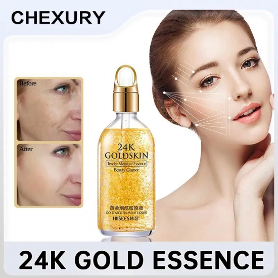 24K Gold Serum Face Serum Hyaluronic Acid Essence Anti-aging Fade Fine Lines Moisturizing Whitening Brighten Repair Skin Care
