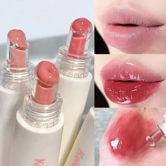 Crystal-frozen Glossy Lip Glaze Waterproof Long Lasting Lip Gloss Glossy Mirror Tea Red Liquid Lipstick Doodle Lip Korean Makeup
