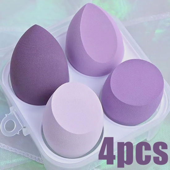 4Pc Beauty Egg Makeup Blender Cosmetic Puff Makeup Sponge Cushion Foundation Powder Sponge Beauty Tool Women Make Up Accessories