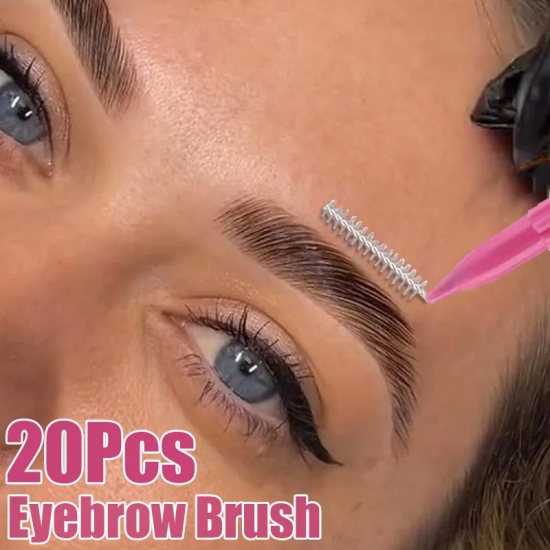 20 Pcs Mini Eyebrow Brush Disposable Brow Perm Brush Brow Lift Tool Eyelash Cromb For Lash Accessories Beauty Makeup Tools