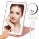 Portable Foldable Travel Makeup Mirror With Led Light Infinity  Bedroom Tocador Vanity Mirrors Cute Make Up Tools  Accessories