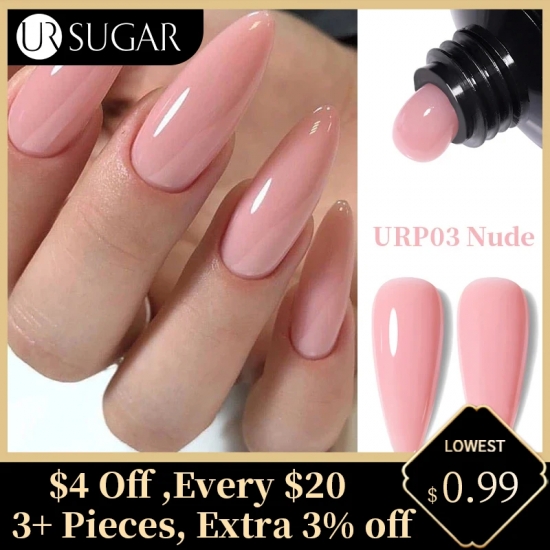 Ur Sugar 15Ml Quick Extension Gel Acrylic Fast Building Hard Gel Pink Nude Construct Gel Semi-permanent Soak Off Uv Led Manicure