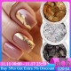 Aluminum Foil Sequins For Nails Gold Silver Irregular Glitter Flakes Mirror Chrome Powder Manicuring Winter Decorations