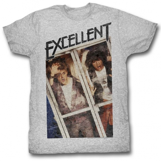American Classics Bill And Ted EXCELLENT 4X T-shirt Gray Heather Adult Men's Unisex Short Sleeve T-shirt