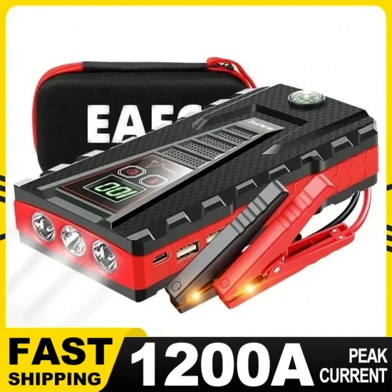 Power Bank 1200A-600A Jump Starter Portable Battery Charger Car Booster 12V Auto Starting Device Emergency Car Battery Starter