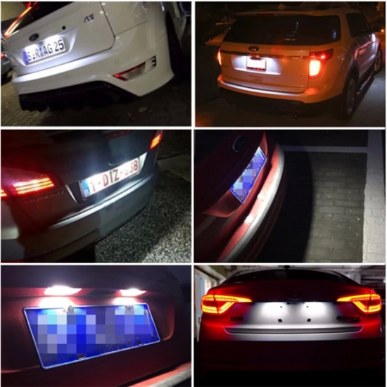 2pcs For Audi LED Number Plate Light  A3 A4 S4 RS4 B6 B7 A6 RS6 S6 C6 S5  Q7 A8 S8 Avant Canbus Error Free License Plate Lamp