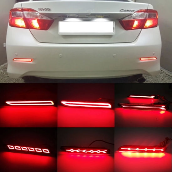 1 Pair Car LED Rear Bumper Reflector Brake Lights Lamp for Lexus IS-F GX470 RX300 for Toyota-Camry-RAV4-Sienna-Venza-Reiz-Innova