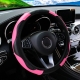 Car Steering Wheel Cover Breathable Anti Slip PU Leather Steering Covers Suitable 37-38-5cm Auto Decoration Carbon Fiber