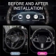 TIMOTRAS Car Steering Wheel Cover With Crystal Diamond Sparkling Car Suv Steering Wheel Protector Vehicle Auto Decoration