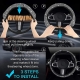 TIMOTRAS Car Steering Wheel Cover With Crystal Diamond Sparkling Car Suv Steering Wheel Protector Vehicle Auto Decoration