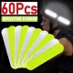 10-60 Pcs  Universal Safety Warning Reflective Stickers for Car Reflect All Light Sources Motorcycle Helmet Stickers Car Parts