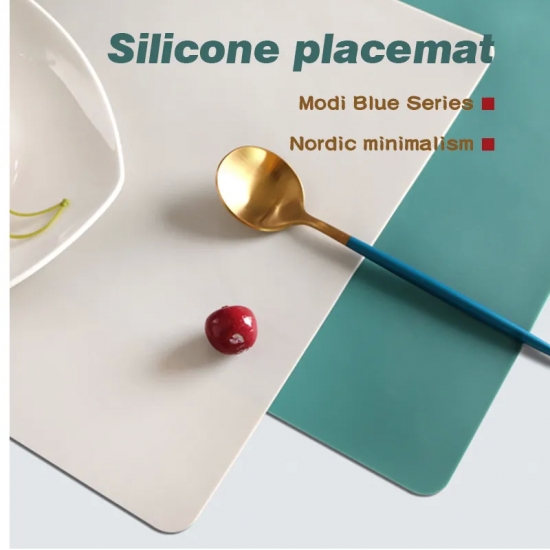 60-40cm Oversized Food Grade Silicone Waterproof Placemat Heat Insulation Anti-Skidding Washable Table Mat For Kitchen Dinner